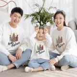 Christmas Matching Family Plaids Christmas Tree Gold Stars Christmas Sweatshirt Tops