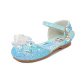 Toddler Girls Flower Crystal Frozen Aisha Princess Sequins Glitter Dress Sandals Shoes