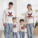 Christmas Matching Family Cute Plaids Deer Slogans Christmas Sweatshirt Tops