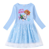 Toddler Girl PAW Long Sleeve Tutu A-line Dress