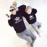 Matching Family King Queen Princ Princess Crown Letters Family Sweatshirt Tops