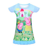 Toddler Kid Girls Peppa Pig Short Sleeve Summer Sleep Dress