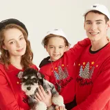 Christmas Matching Family Plaids Christmas Tree Gold Stars Christmas Sweatshirt Tops