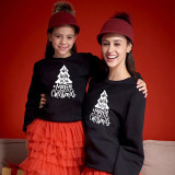 Christmas Matching Family We Wish You Merry Christmas Tree Slogan Family Sweatshirt Tops