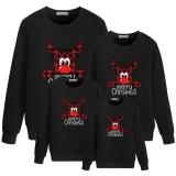 Christmas Matching Family Cute Plaids Deer Slogans Christmas Sweatshirt Tops