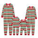 Christmas Family Matching Sleepwear Pajamas Red Green And White Stripes Jumpsuits Sets