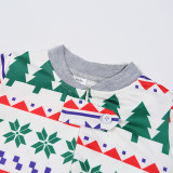 Christmas Family Matching Sleepwear Pajamas Deer Trees Pattern Printing Sets