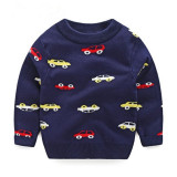 Toddler Kids Boy Cars Wool Pullover Sweater