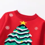 Toddler Girl Snowflake Christmas Tree Gift Sweater