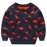 Toddler Kids Boy Dinosaurs Wool Pullover Sweater Warm Top
