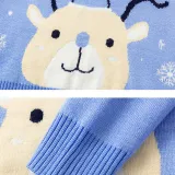 Toddler Kids Girl Deer Snowflake Knit Pullover Sweater