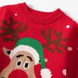 Toddler Girl Merry Christmas Deer Hat Sweater