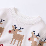 Toddler Girl Deer Knit Pullover Sweater