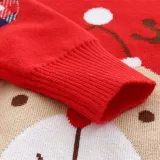 Toddler Girl Snow Deer Vest V Neck Sweater