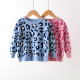 Toddler Girls Prints Leopards Knit Pullover Sweater