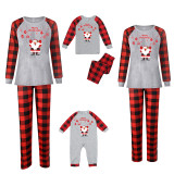 Christmas Family Matching Sleepwear Pajamas Santa Christmas Decoration Pattern Tops And Plaids Pants