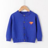 Toddler Boy Marvel Spider Man Super Man Knit Cardigan Sweater
