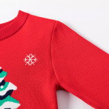 Toddler Girl Snowflake Christmas Tree Gift Sweater