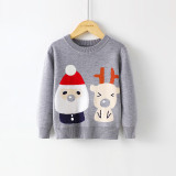Toddler Kids Boys and Girls Chirstmas Santa Claus Deer Knit Pullover Sweater