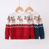 Toddler Girl Deer Knit Pullover Sweater