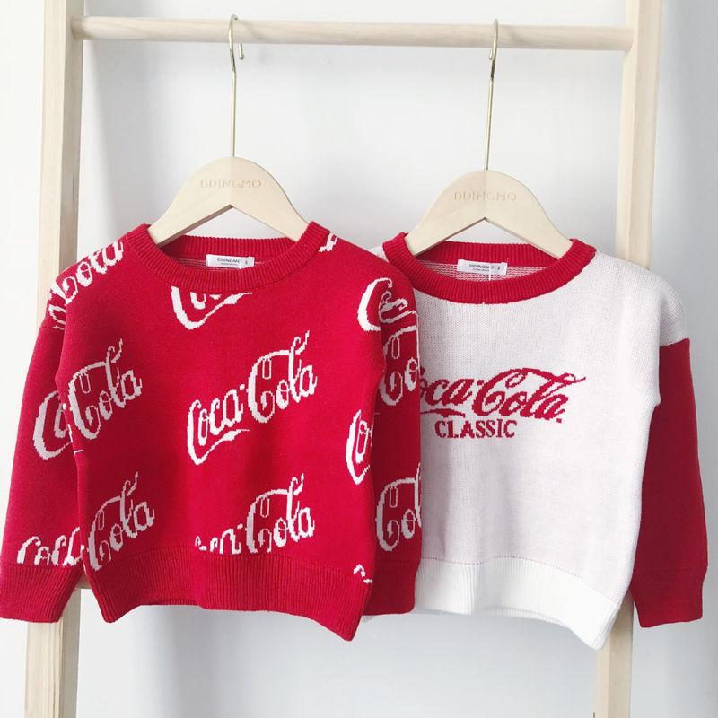 Toddler Kids Coca Cola Cotton Pullover Sweater