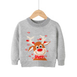 Toddler Girl Cute Christmas Deer Knit Pullover Sweater