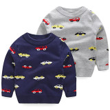 Toddler Kids Boy Cars Wool Pullover Sweater