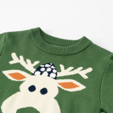 Toddler Boys Christmas Scarf Deer Knit Pullover Sweater