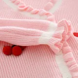Toddler Girl Embroidery Cherries Knit Cardigan Sweater