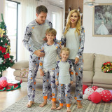 Halloween Family Matching Sleepwear Pajamas Gray Cat Pumpkin Ghost Printing Sets