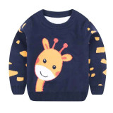 Toddler Boys Cute Giraffe Knit Pullover Sweater