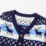 Toddler Girl Printing Deer Knit Cardigan Sweater