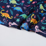 Christmas Family Matching Sleepwear Pajamas Dinosaur Plants Printing Sets