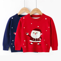 Toddler Girl Santa Claus Dots Sweater