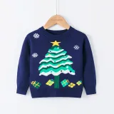 Toddler Girl Snowflake Christmas Tree Gift Sweater