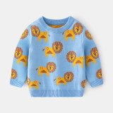 Toddler Boys Prints Lion Knit Pullover Sweater