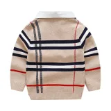 Toddler Boys Knit V Neck Cardigan Stripe Sweater