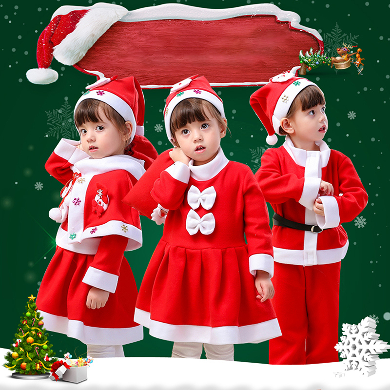 Kids Toddler Kids Christmas Christmas Party Girl Dress And Boy Sets