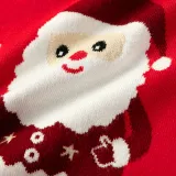 Toddler Girl Santa Claus Dots Sweater