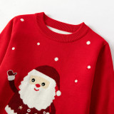 Toddler Girl Santa Claus Dots Sweater