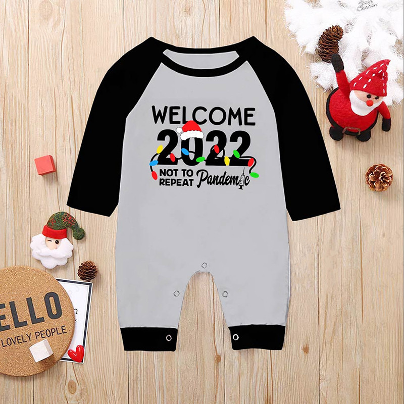 Welcome To Christmas 2022 Christmas Family Matching Sleepwear Pajamas 2022 Slogan Tops