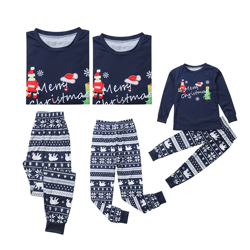 Christmas Family Matching Sleepwear Pajamas Sets Merry Christmas Santa ...