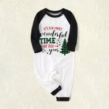 KidsHoo Exclusive Design Christmas Family Matching Sleepwear Pajamas Most Wonderful Time Of Year Slogan Tops And Green Plaids Pants