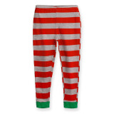 Green Hair Monster Christmas Family Matching Sleepwear Pajamas Sets Red Monster Top and Red Stripes Pants