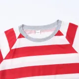 Christmas Family Matching Pajamas Sleepwear Sets Christmas Red Stripes Top and Pants