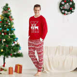 Christmas Family Matching Pajamas White Elk Snowflake Red Family Pajamas Sets