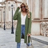 Women Knitted Cardigan OL Commuter Loose Solid Color Sweater