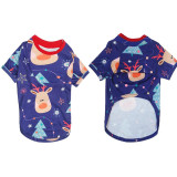 Christmas Family Matching Sleepwear Pajamas Wonderful Time Chandelier Top and Deers Pant With Dog Cloth