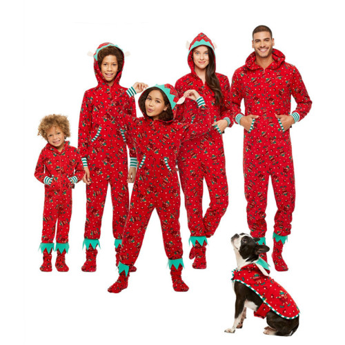 Christmas Family Matching Pajamas Red ELF Clowns Christmas Pajamas Sets