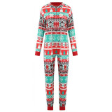 Christmas Family Matching Sleepwear Prints Snowflake Christmas Tree Onesies Jumpsuit Pajamas